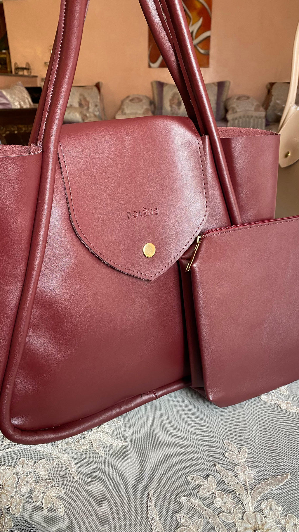 Sac Polène Bordeau ( Grand format )