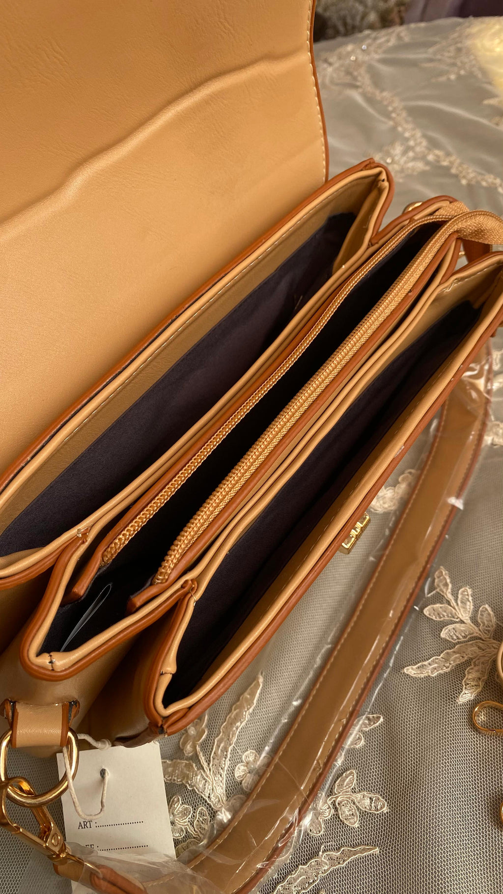 Sac David Jones carre ( Caramel )